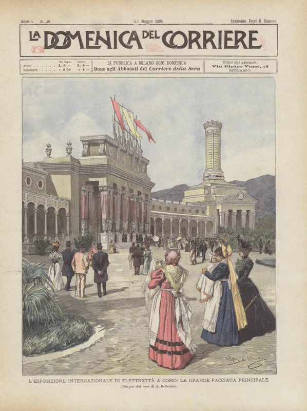 The International Electricity Exhibition in Como, The Grand Main Facade by Achille Beltrame