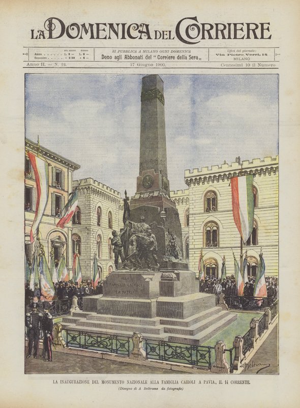 The Inauguration of the National Monument to the Cairoli Family in Pavia, on the 14th by Achille Beltrame