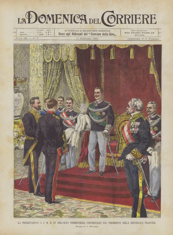 The Presentation to His Majesty the King of the High Honor Bestowed by the President of the French Republic by Achille Beltrame