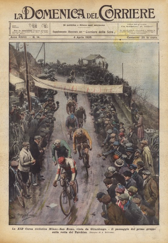 The 19th Milan-San Remo Cycling Race, Won by Girardengo by Achille Beltrame
