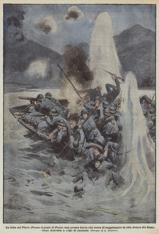 The Struggle on the Piave by Achille Beltrame