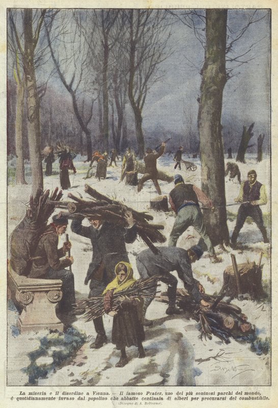 Misery and Disorder in Vienna by Achille Beltrame