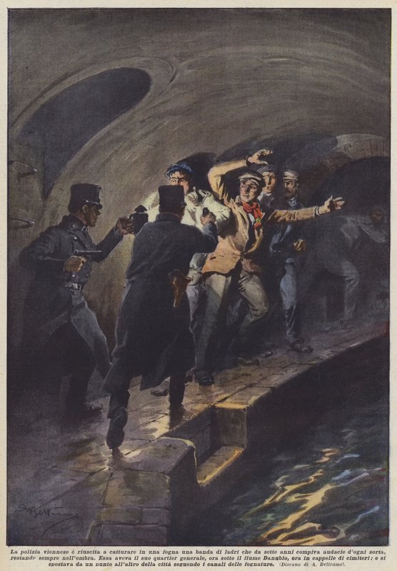 The Viennese police managed to capture a gang of thieves in a sewer after seven years by Achille Beltrame