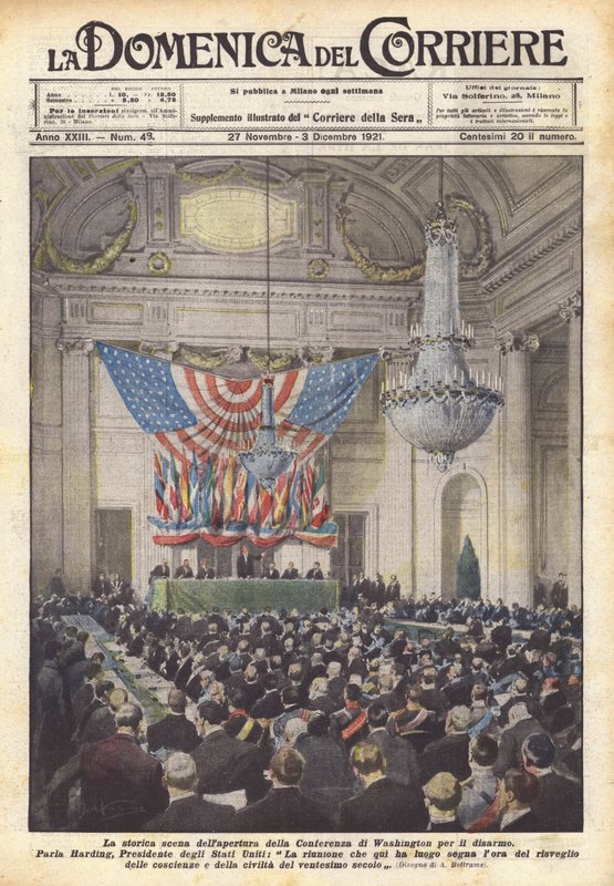 The Historic Scene of the Opening of the Washington Disarmament Conference by Achille Beltrame
