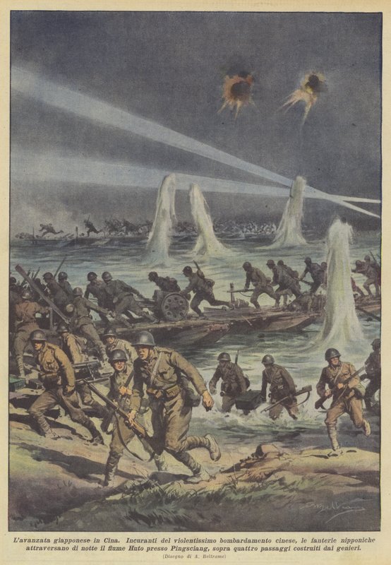 The Japanese advance in China by Achille Beltrame