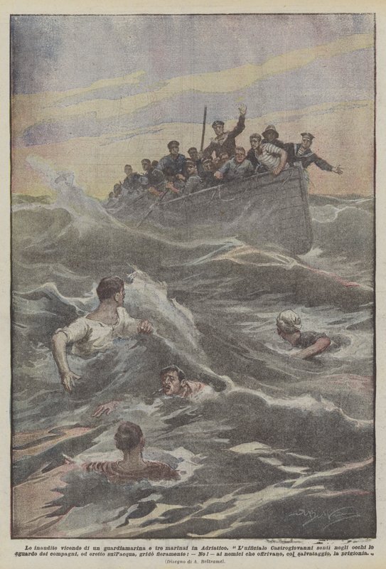 The Unheard-of Adventures of a Midshipman and Three Sailors in the Adriatic by Achille Beltrame