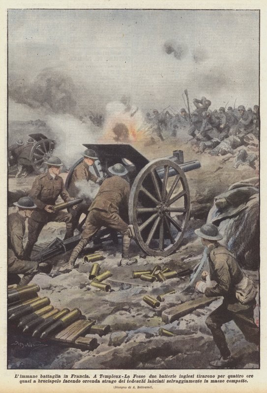 The Immense Battle in France by Achille Beltrame