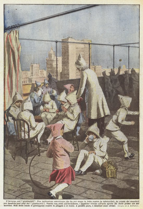 Winter on the Skyscrapers by Achille Beltrame