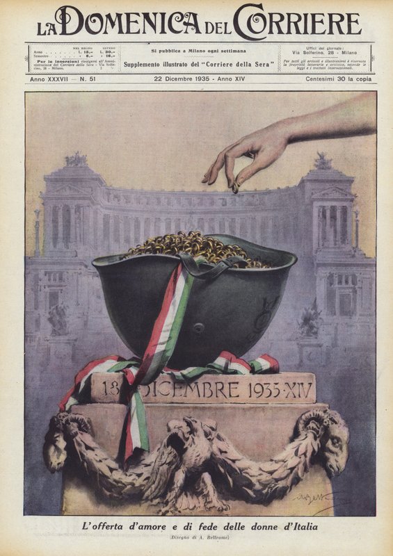 The Offering of Love and Faith by the Women of Italy by Achille Beltrame