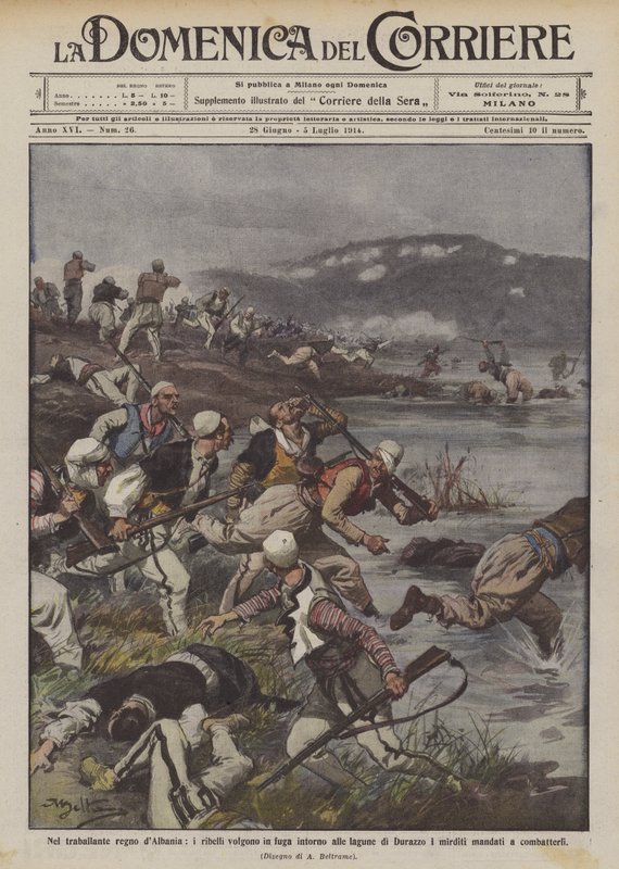 In the Shaky Kingdom of Albania, Rebels Turn to Flight Around the Lagoons of Durres by Achille Beltrame