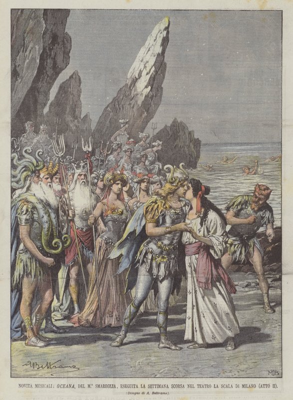 Musical News, Oceana by Maestro Smareglia, Performed Last Week at La Scala Theater in Milan (Act II) by Achille Beltrame