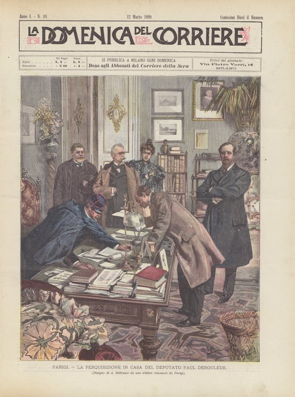 Paris, The Search at the House of Deputy Paul Deroulede by Achille Beltrame