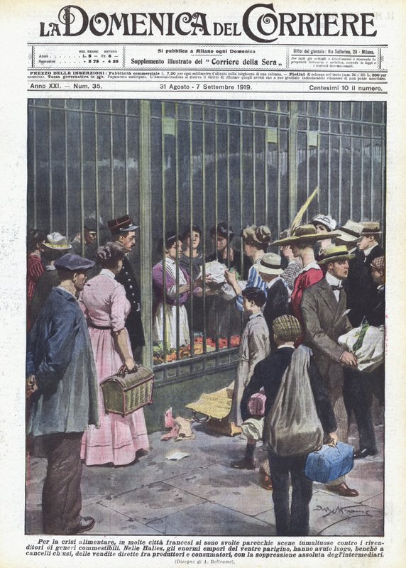 Due to the Food Crisis, Many Tumultuous Scenes Have Occurred in French Cities by Achille Beltrame