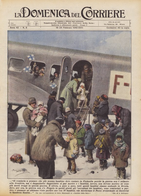 It is Beginning to Be Thought That No Child Should Remain in Finland Because the War... by Achille Beltrame