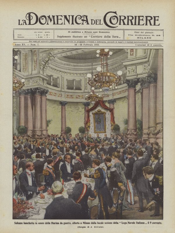 Solemn Banquet in Honor of the Navy, Offered in Milan by the Local Section by Achille Beltrame