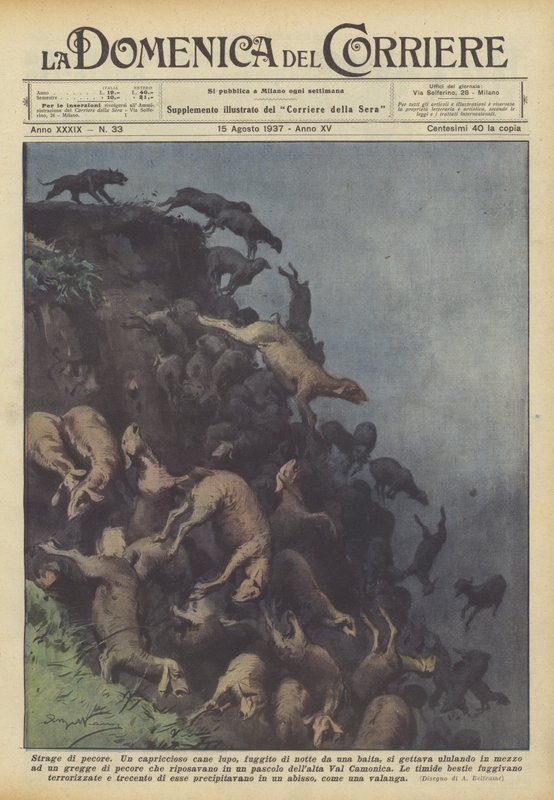 Sheep massacre by Achille Beltrame