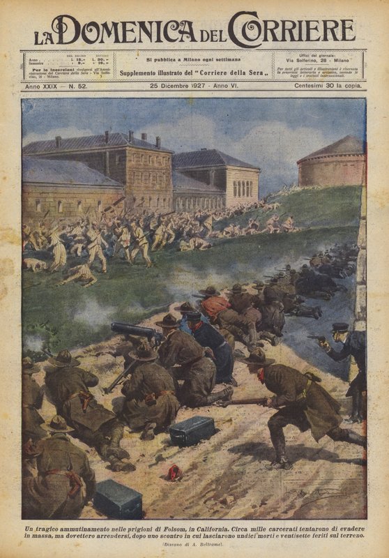 A Tragic Mutiny in Folsom Prison, California by Achille Beltrame