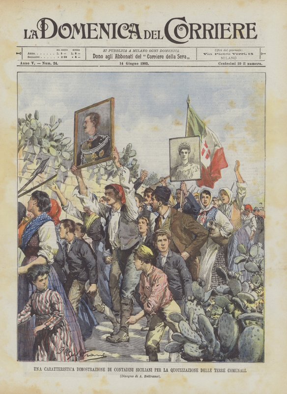 A Characteristic Demonstration of Sicilian Peasants for the Division of Communal Lands by Achille Beltrame