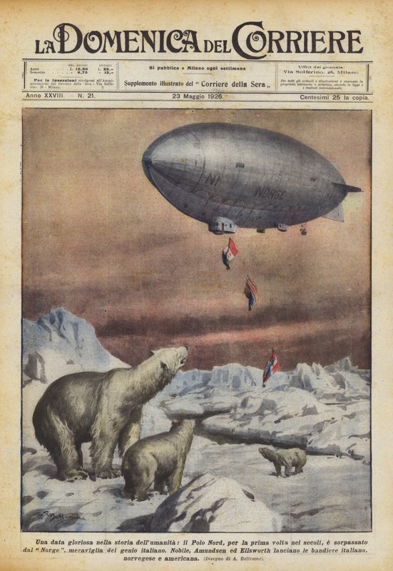 A Glorious Date in the History of Humanity, the North Pole, for the First Time in Centuries by Achille Beltrame