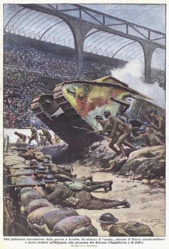 A Picturesque Reproduction of the War in London by Achille Beltrame