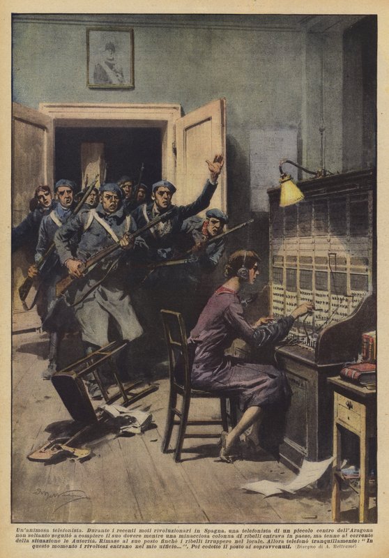 A Selfless Telephone Operator by Achille Beltrame