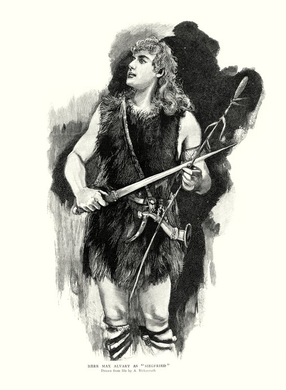 German Tenor Max Alvary as Siegfried in Richard Wagner