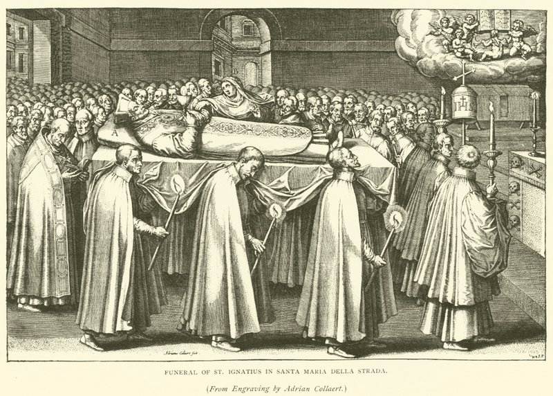 Funeral of St Ignatius in Santa Maria Della Strada by Adriaen (after) Collaert