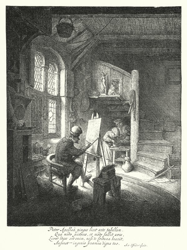 The Painter (engraving) by Adriaen Jansz. van Ostade