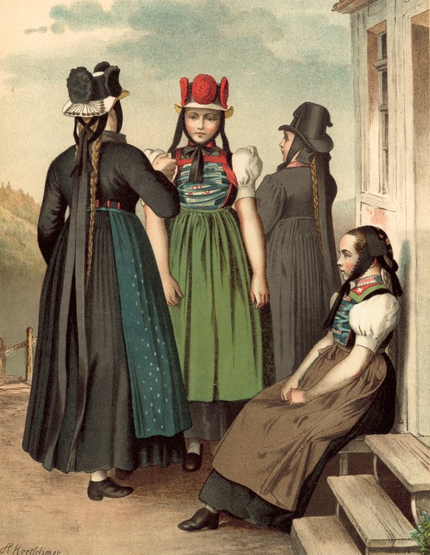 German Costume, Baden, St Georgen, Tennenbrunn by Albert Kretschmer