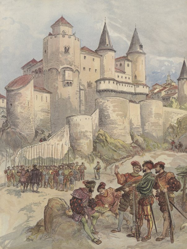 Prisoner, Francis I is Locked in a Tower of the Alcazar in Madrid by Albert Robida
