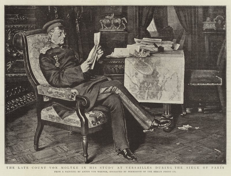 The Late Count von Moltke in his Study at Versailles during the Siege of Paris by Albert Sauvert
