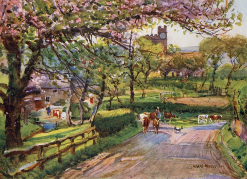 Samlesbury, in Lower Ribblesdale by Albert Woods