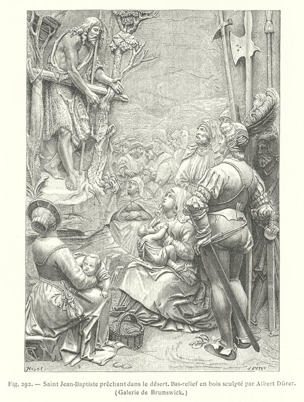 St John the Baptist Preaching in the Desert by Albrecht (after) Durer or Duerer