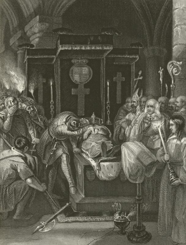 Coeur de Lion at the Bier of His Father by Alexander Chisholm