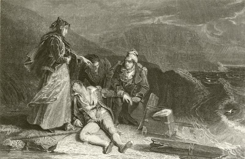Lumburgh Head, from Jarlshof, Shipwreck of Cleveland by Alexander Chisholm