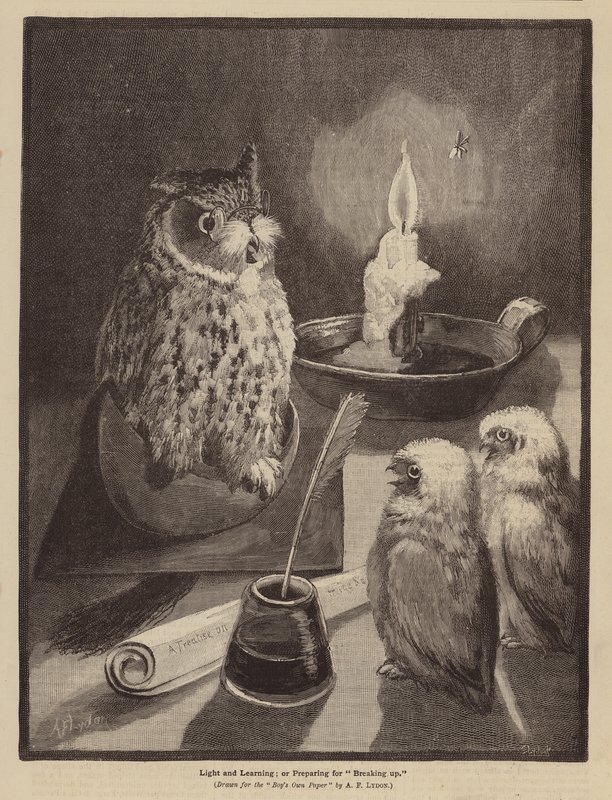 Light and Learning; or, Preparing for Breaking-up by Alexander Francis (after) Lydon