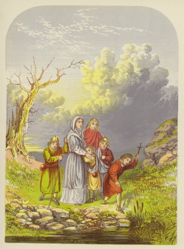 Christiana and Her Children Arrive at the Slough of Despond by Alexander Francis Lydon