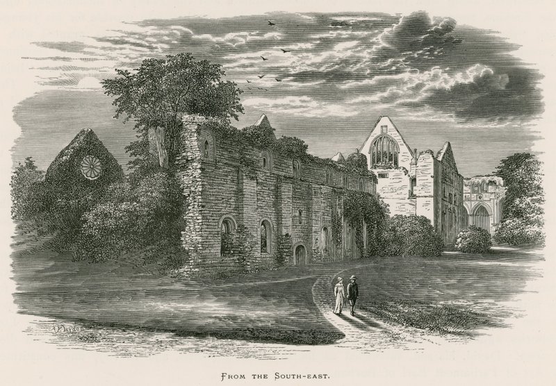 Dryburgh Abbey, From the South-East by Alexander Francis Lydon