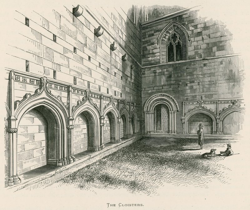 Melrose Abbey, The Cloisters by Alexander Francis Lydon