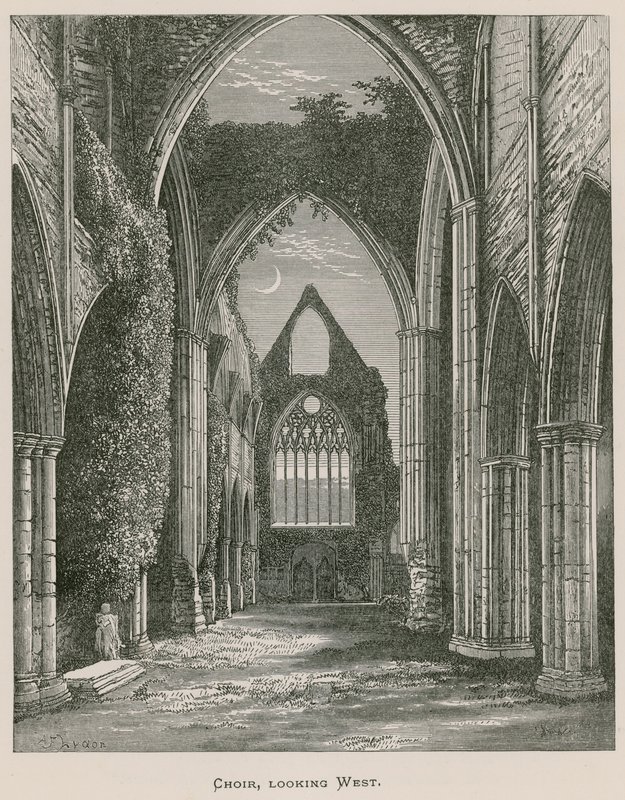 Tintern Abbey, Choir, looking West by Alexander Francis Lydon
