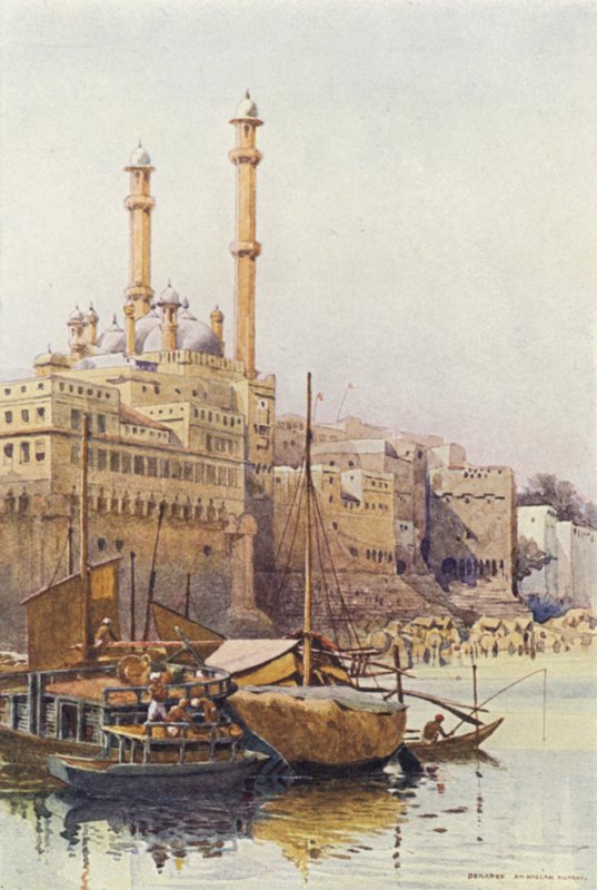 The Ghats below Aurangzebs Mosque, Benares by Alexander Henry Hallam Murray