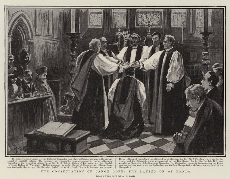 The Consecration of Canon Gore, the Laying on of Hands by Alexander Stuart Boyd