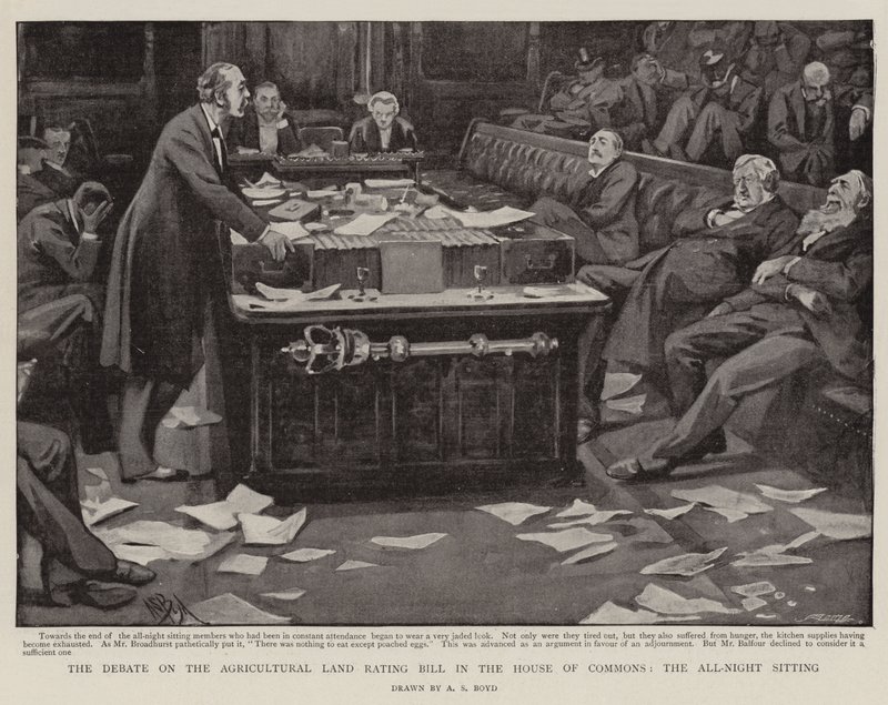 The Debate on the Agricultural Land Rating Bill in the House of Commons, the All-Night Sitting by Alexander Stuart Boyd