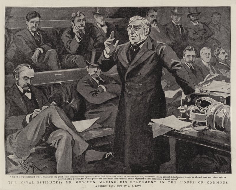 The Naval Estimates, Mr Goschen making his Statement in the House of Commons by Alexander Stuart Boyd