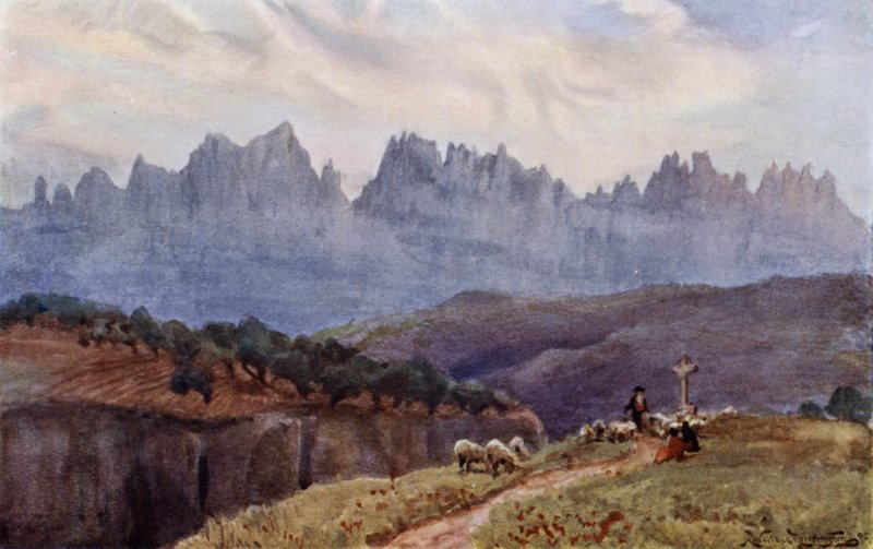 The Mountains of Montserrat from Manresa, Near Barcelona by Alexander Wallace Rimington