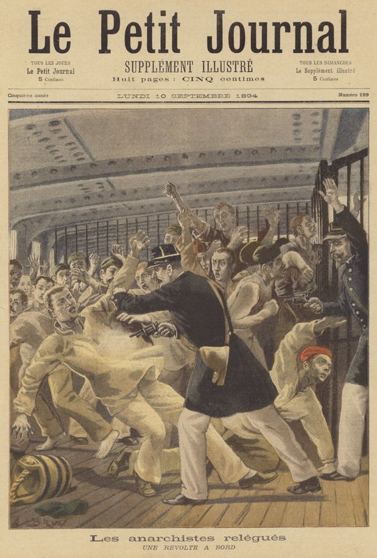 Revolt by Anarchist Prisoners on Board a Ship Transporting Them to French Guiana by Alexandre Brun