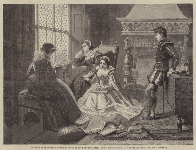 Imprisonment of Mary Queen of Scots at Loch Leven Castle by Alfred Barron Clay