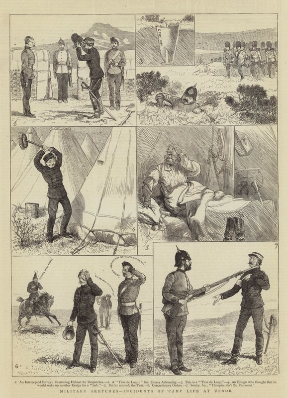 Military Sketches, Incidents of Camp Life at Upnor by Alfred Chantrey Corbould