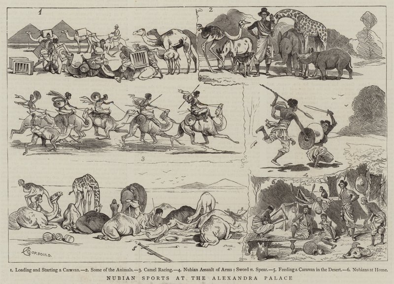 Nubian Sports at the Alexandra Palace by Alfred Chantrey Corbould