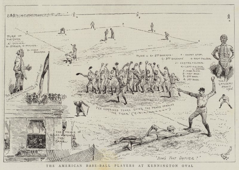 The American Base-Ball Players at Kennington Oval by Alfred Chantrey Corbould